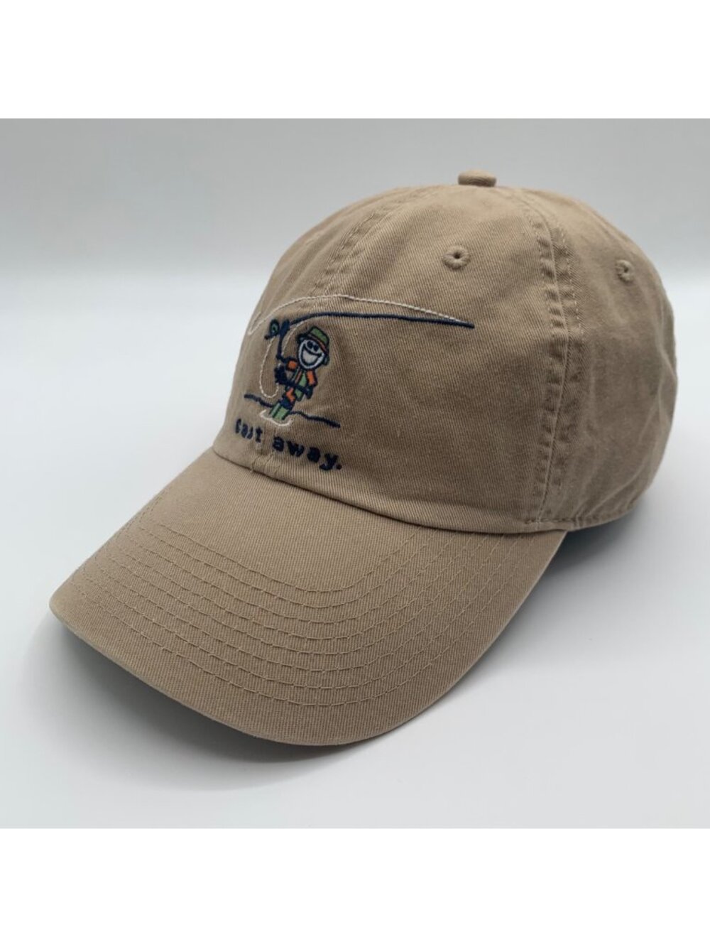 Life Is Good Mens Beige Cast Away Relaxed Fit Strapback Hat